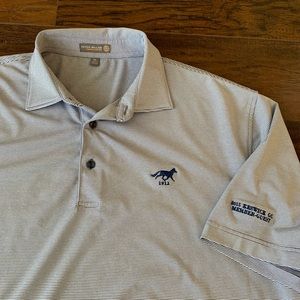 Peter Millar Summer Comfort Keswick Hall & Golf Club Neat Dot Polo Shirt Size XL